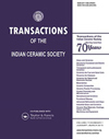 Transactions of the Indian Ceramic Society雜志封面